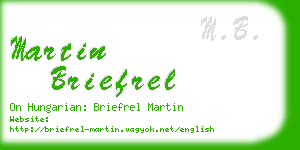 martin briefrel business card